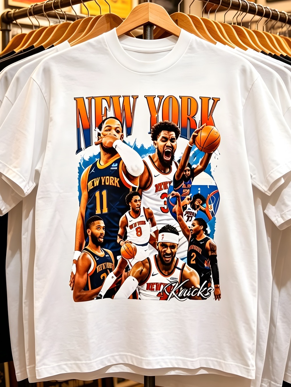 New York Knicks Vintage Graphic Basketball T-shirt